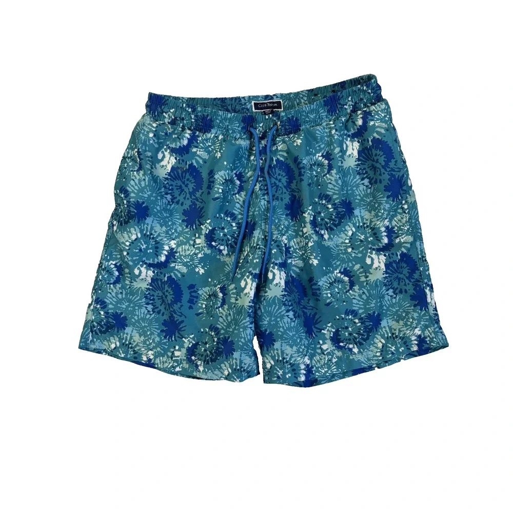 Club‎ Room Men's Med Blue Swim Trunks Beach Resort Vacation Travel Surf